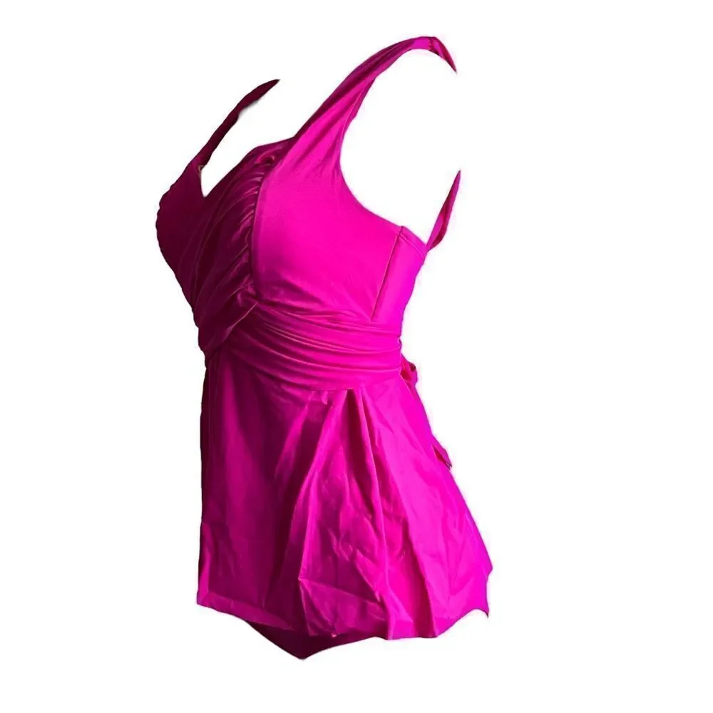 Kim Gravel Wrap Sweetheart Tankini Top and Brief Swimsuits Set